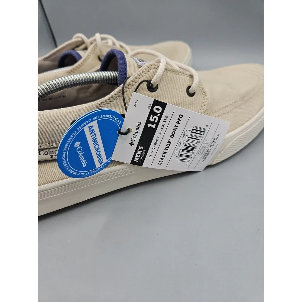 New Columbia Clay Slack Tide Lace PFG Antimicrobial Slip On Boat Shoes Men's 15